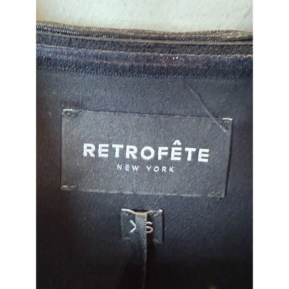 Retrofete NWT Waldorf Pleated Maxi Dress Women’s Size XS Black Strapless Slit - Picture 12 of 12